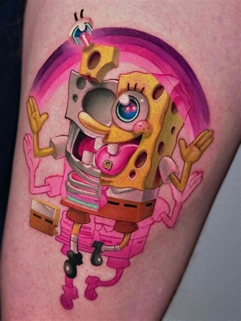 minimalist spongebob tattoo|spongebob squarepants tattoo.